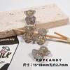 Pulsera de oso, collar, bricolaje, accesorios de cuentas hechos a mano, cuentas sueltas decorativas, linda sirena coreana Ji, cuentas finas de chica flash