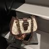 Bolsa Feminina Acolchoada de Corrente de Luxo Nova Tendência 2025 Bolsa de Ombro Texturizada Bolsa Transversal Versátil de Celebridade da Internet