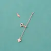 Corrente de Cauda de Amor Fivela de Extensão Deslizante Acessórios para Pulseira Colar de Pérolas Prata Esterlina S925 Acessórios de Corrente de Extensão DIY