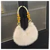 Bolsos Peludos para Mujer 2026 Nuevos Bolsos de Hombro y Axila de Nicho Bolsos de Mano Peludos Bolsos Cubo de Peluche Bolsos de Moda