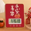 Relógio Digital Shishi Ruyi Enfeites de Mesa Sala de Estar Display Quarto Relógio de Mesa Inteligente Relógio Despertador Fixo Pintura de Mesa Criativa