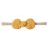 Amazon Waffle Tie Bow Headband Faixa de cabelo para bebê Europeu e americano Cor sólida Acessórios para cabelo infantil 2546