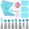 Amazon Juego de 21 Boquillas para Decorar Bolsa para Decorar Raspador de Crema Convertidor Herramientas de Decoración para Hornear Pasteles