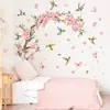 M14719 Colibrí Sakura Pegatina Decorativa de Pared para Dormitorio y Sala de Estar Decoración de Pared de Fondo, Pegatina de Pared Autoadhesiva, Precio negociable para grandes cantidades
