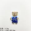 Oso de dibujos animados pintado oso navideño diy accesorios de resina belleza para teléfono móvil pegatina para refrigerador accesorios para el cabello accesorios de goma