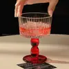 Vaso Alto de Vidrio con Diseño de Nicho Estilo Palacio con Diseño en Relieve, Copa de Vino Tinto, Vaso de Whisky, Juego de Copas para Cócteles de Bar