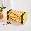 Almohada de Bambú de Verano para Protección del Cuello y Ayuda para Dormir, Almohada de Bambú Hueco Tejida a Mano, Individual, Transpirable, Ventilada, Firme