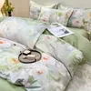 2026 Nuevo Juego de Cama de Cuatro Piezas 100% Algodón Cepillado con Impresión Digital Juego de Cama Clase A Estilo Otoño/Invierno