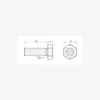 PAX01-M8 M10 M12-L5 L10 L15 Parafuso Sextavado Externo com Furo Passante Rosca Fina Parafuso de Ajuste Oco