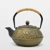 Sala de Modelos Casa de Té Estante Antiguo Juego de Té Decoración Suave Estilo Chino Nuevo Tetera Pequeña Creativa Olla de Hierro Fundido Adornos para Sala de Té