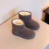 Zapatos de otoño e invierno para niños, zapatos de algodón para bebés, botas de nieve para niños con forro polar, botas estilo Martin, botas cortas de moda para niños y niñas, moda