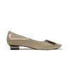 2026 Nuevo Modelo Zapatos de Mujer Rv Piel Patentada Tacón Bajo de 2.5cm Punta Cuadrada Clásica Zapatos de Boca Baja para Viajes al Trabajo Antideslizantes Versátiles