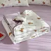 Colcha de Verano de Algodón Lavado Hilo Arrugado Clase a, Colcha de Verano Refrigerante de Algodón Seda Pluma, Colcha de Aire Acondicionado, Colcha Delgada Lavable a Máquina, Envío Transfronterizo