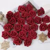 F Fabricante 8cm Espuma Flor Rosa Artificial Flor Falsa Planta Artificial Rosa Mudando de Cor Cabeça de Flor Artificial Flor Falsa Atacado