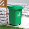 Bote de Basura para Exteriores de 240L Gran Capacidad Gran Sanitario Catering al Aire Libre Cubo de Basura para Basura con Tapa