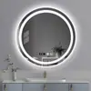 Pedido al por mayor Armario de baño Espejo Inteligente Espejo de Baño Montado en Pared con Luz, Espejo Redondo, Antivaho, Estilo Minimalista
