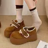 Zapatos Birkenstock Retro de Estatura Pequeña que Aumentan la Altura con Suela Gruesa para Mujer 2026 Nuevos Zapatos Casuales Versátiles de Primavera y Otoño con Suela Suave que Combinan con Faldas