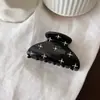 Pinza de Garra con Perlas de Diamantes Estilo Coreano para Bebé para Mujeres, Pinza Tiburón para Peinado Semirecogido para Cabello Fino, Accesorio Versátil para el Cabello