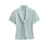 Novo Estilo de Verão 2025 Estilo Puro Coreano Sexy Camiseta com Cadarço para Meninas Quentes Slim Fit Simples Versátil Elegante Top