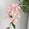 Orquídea Chama Artificial 3D Parede de Fundo Arranjo de Flores Decoração Casamento Roxo Bauhinia Orquídea Chama Flores Artificiais Falsas