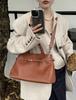 Bolso Tote con Cierre de Piel de Vaca Capa Superior Gran Capacidad Bolso de Viaje para Mujer Bolso de Hombro Único Cruzado Bolso de Mano de Alta Gama 2024 para Mujer