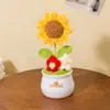 Adornos Florales Hechos a Mano para el Día del Maestro, Flores Artificiales de Girasol, Adornos Terminados en Maceta, Regalos Creativos para Maestros en el Día del Maestro