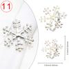 Transfronterizo en stock Alce Copo de Nieve Árbol de Navidad Hebilla para Servilleta Cascanueces plata Decoración Navideña Fabricantes de Anillos para Servilletas