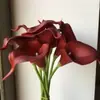 Venta Caliente Transfronteriza Simulación Mini Pu Lirio de Calas Adornos para Sala de Estar y Restaurante Flores Decorativas Florales de Mano Flores Artificiales