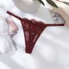 Renda Transparente Sexy T-Pants Cinto Fino Oco Tentação Cueca Divertida Algodão Cintura Baixa Tanga Feminina Cross-border Especial