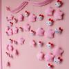 Cortina de Puerta sin Clavos Love Kitty Cat Cortina de Puerta Divisoria para Sala de Estar Cortina Decorativa de Pared Colgante para el Hogar en las Cuatro Estaciones Velcro
