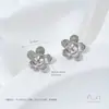 Retenção de Cor Forte Banhado a Ouro 14K Suporte para Contas Meio Furo Flor Pequena Brincos Pequenos Florais DIY Brincos de Pérola Feitos à Mão Acessórios Materiais