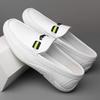 Zapatos de cuero de verano 2024, zapatos de cuero suave para hombre, zapatos blancos informales de negocios con suela blanda para hombre