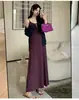 Vestido para Mujeres Embarazadas 2025 Principios de Primavera Nuevo Alto Sentido de la Moda Camisa Holgada Elegante Ajustado Morado Falda de Tirantes