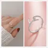 Anillo de Plata para Mujer Sentido del Diseño Nicho Simple ins Moderno 2022 Celebridad de Internet de Moda Personalizado Ajustable Anillo para Dedo Índice