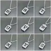Colar de Letras Versátil Tendência Unissex Acessório de Roupa Nicho Masculino Design Aço Inoxidável Letras Inglesas Simples Estudante