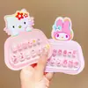 Uñas para Año Nuevo Infantil Pegatinas de Uñas para Nochevieja de Niñas Pegatinas de Uñas Sanrio Arte de Uñas Pegatinas para Dedos Kuromi Lindas para Nochevieja