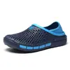 Sapatos de praia masculinos de verão com biqueira fechada e furos sapatos para esportes ao ar livre jardim chinelos plus size