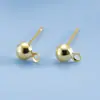 Pin de Oreja de Acero Inoxidable Bola Pendientes Distintivos Joyería para Orejas diy Material Hecho a Mano con Adornos Colgantes Accesorios para Pendientes Venta al por Mayor
