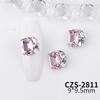 Internet Celebrous Explosive Nail Art Crystal Pile Drill Finished Super Flash Crooked Heart Retangular Right Angle Handmade Pearl Nail Ornament