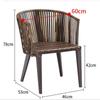 Mesas e Cadeiras de Rattan Personalizadas para Pátio Externo, Cadeiras para Loja de Chá com Leite em Vilas Externas com Combinação de Mesa de Café, Móveis Externos