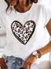 Mujer Estampado Carta de Amor Dulce Tendencia de los 90 Verano Camiseta Ropa Cl