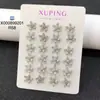 Brincos de Moda Transfronteiriços para Comércio Exterior Xuping Jewelry Brincos de Luxo Leve de Nicho Alto Padrão Um Cartão 6 Pares 12 Pares Brincos para Mulheres