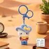 Llavero Colgante de Gatito Negro Flocado Lindo, Figura de Gato de Moda, Llavero para Mochila, Regalo de Máquina de Peluches
