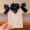 Pasador de Moño para Niña Pasador de Borla Princesa Bebé Año Nuevo Accesorios para el Cabello Niñas Perla Rojo Pasador de Año Nuevo Niña Pequeña