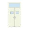 Porta de Aço para Escola Dormitório Prédio de Escritórios Porta Antifurto Porta de Sala de Aula Porta de Engenharia de Aço com Janela de Ar Ventilação Venda Direta de Fábrica