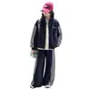 Conjunto Deportivo de Otoño para Niñas: Conjunto de Dos Piezas: Chaqueta con Cuello Alto y Cremallera y Pantalones Casuales para Estudiantes de Secundaria y Chicas Mayores