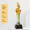 Novo Troféu de Cristal de Vidro com Animal, Troféu Comemorativo de Prêmio de Funcionário Destaque, Troféu de Aniversário de Alto Padrão e Atmosférico