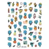 Nuevos en Stock Venta al por Mayor Pegatinas para Uñas Serie 3D en Relieve Ins Lindos Dibujos Animados Adhesivas Calcomanías para Uñas Graffiti