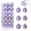 Conjunto de 36 peças de enfeites de Natal, decorações de árvore de Natal de 3/4cm, brilhantes, bolas embaladas em balde, bolas de plástico galvanizado