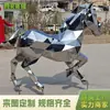 Escultura geométrica de caballo de acero inoxidable con acabado espejo, caballo corredor geométrico abstracto moderno, caballo de metal espejo para paisaje de parque y bienes raíces